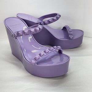 Carmen Sol Tonino Wedge Sandal Light Purple US Size 9